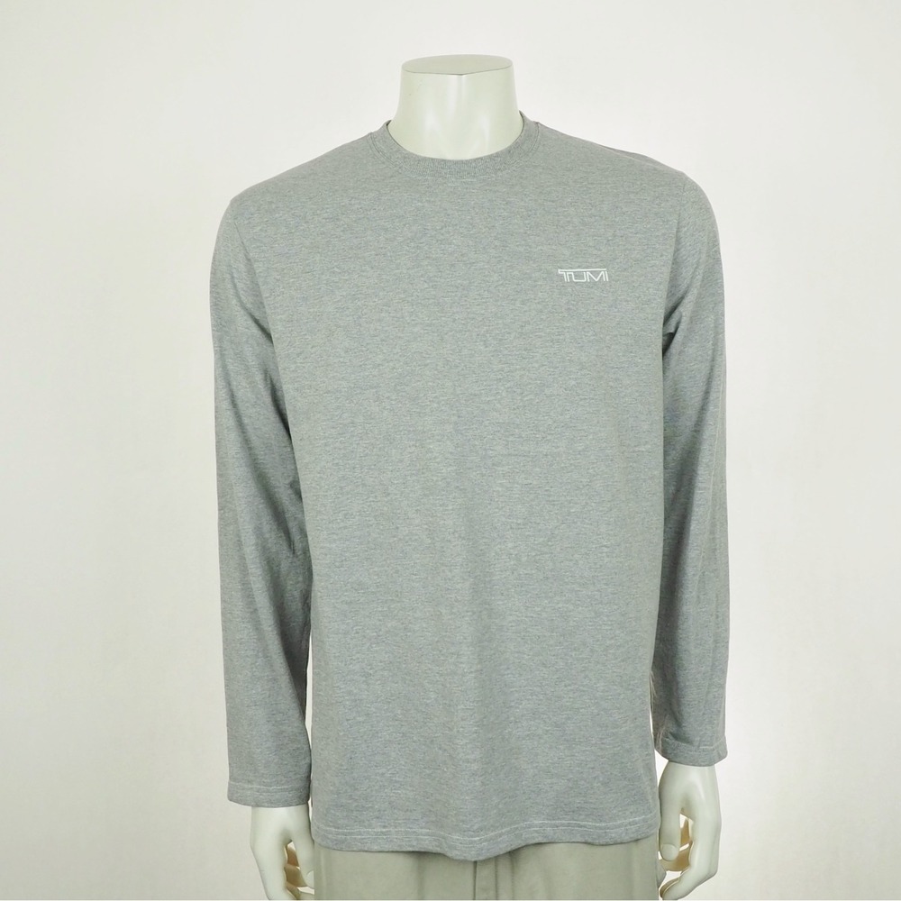 New Tumi x Air India Tee Shirt Mens Large Heather Gray Crew Cotton Blend Casual